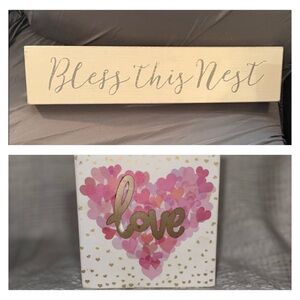 🏡💕 Bundle of 2 wooden decorative pieces 🏡💕